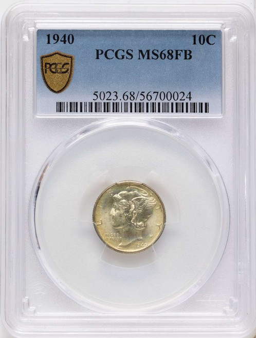 Bullionshark 1940 10C Mercury Dime Coin PCGS MS68 - HAT789672006 