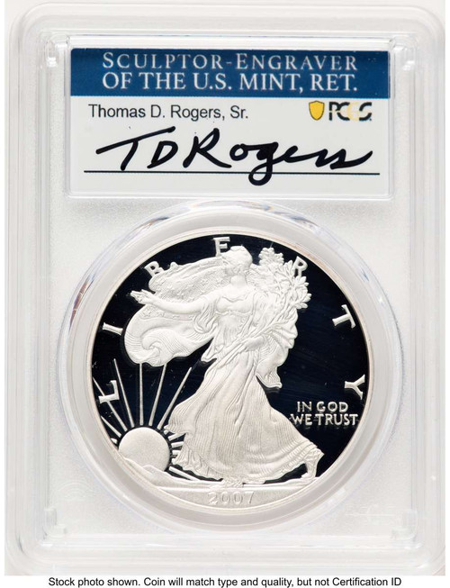 Bullionshark 2007-W S$1 Proof American Silver Eagle Coin PCGS PR70 DCAM - HAT781017292 