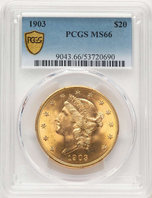 Bullionshark 1903 $20 Gold Liberty Double Eagle PCGS MS66 - HAT784511003 