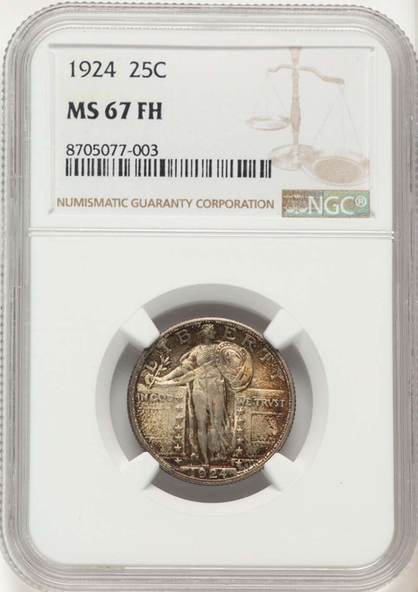Bullionshark 1924 25C Standing Liberty Quarter Coin NGC MS67 - HAT508238009 
