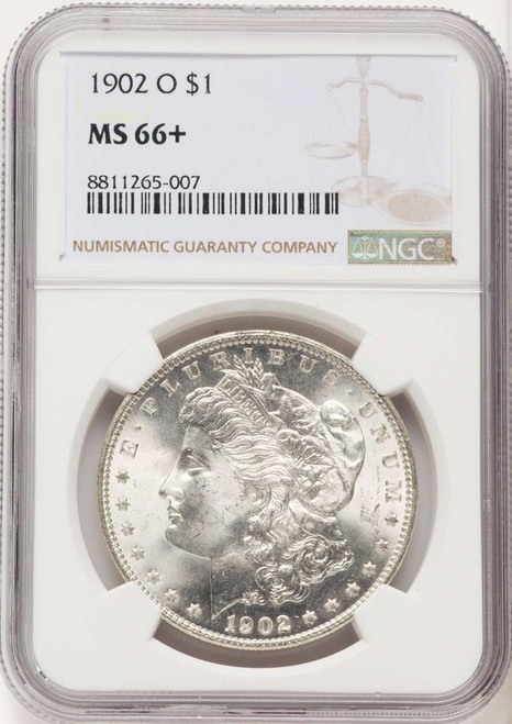 1902-O S$1 Morgan Silver Dollar Coin NGC MS66  + coin front image