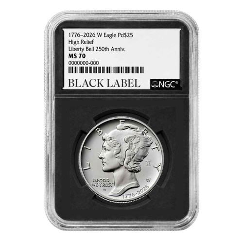 2026-W (1776-2026) $25 Dual Date Liberty Bell Privy Palladium Eagle NGC MS70 Black Label Limited Edition