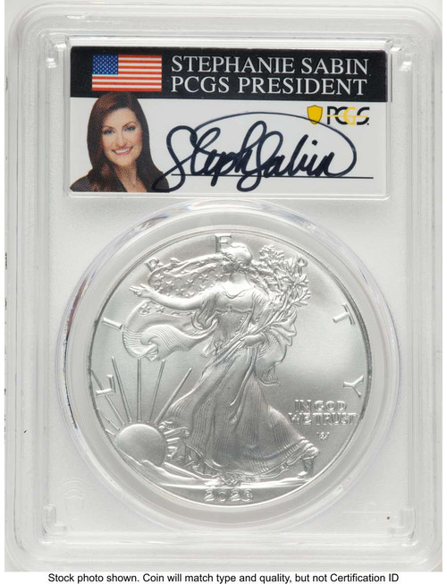 Bullionshark 2023 $1 American Silver Eagle Coin PCGS MS70 - First Day of Issue - HAT779075032 