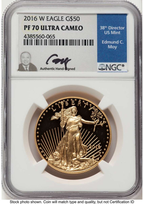 Bullionshark 2016-W $50 Proof 1 oz American Gold Eagle Coin NGC PF70 UCAM - 30th Anniversary - HAT790935011 
