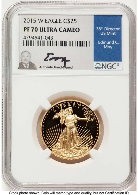 Bullionshark 2015-W $25 Proof 1/2 oz American Gold Eagle Coin NGC PF70 UCAM - HAT790556007 
