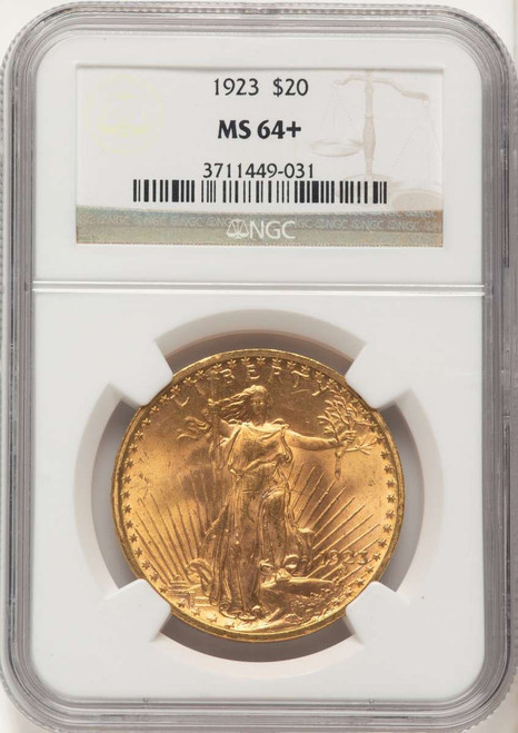 Bullionshark 1923 $20 Saint Gaudens Double Eagle NGC MS64  + - HAT523616010 