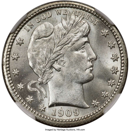 Bullionshark 1909 25C Barber Quarter Coin NGC MS67 - HAT791027029 