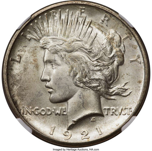Bullionshark 1921 S$1 Peace Silver Dollar Coin NGC MS65 - HAT791027046 