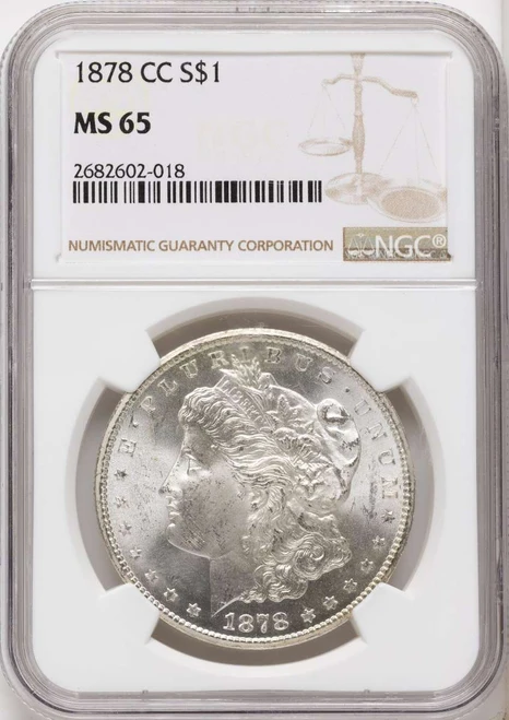 Bullionshark 1878-CC S$1 Morgan Silver Dollar Coin NGC MS65 - HAT791027065 