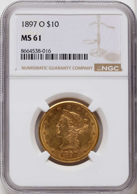 Bullionshark 1897-O $10 Gold Liberty NGC MS61 - HAT790460012 