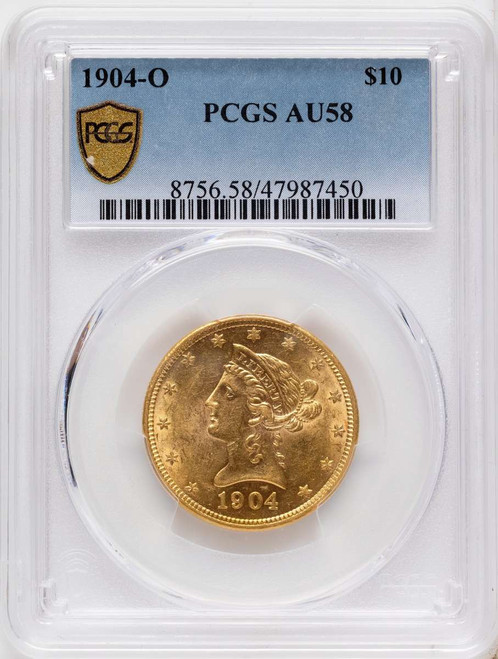 1904-O $10 Gold Liberty PCGS AU58 coin front image
