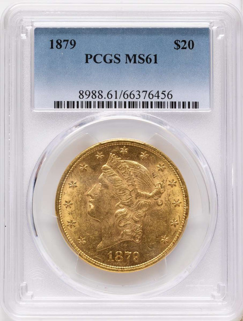 Bullionshark 1879 $20 Gold Liberty Double Eagle PCGS MS61 - HAT525161031 