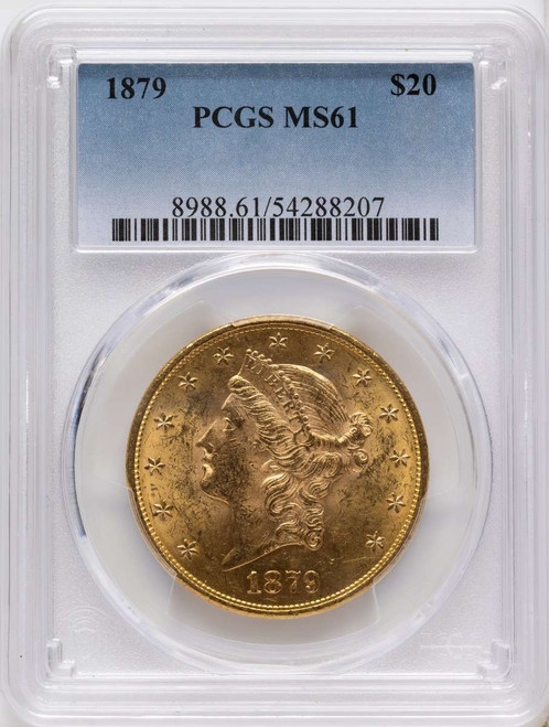 Bullionshark 1879 $20 Gold Liberty Double Eagle PCGS MS61 - HAT171509075 