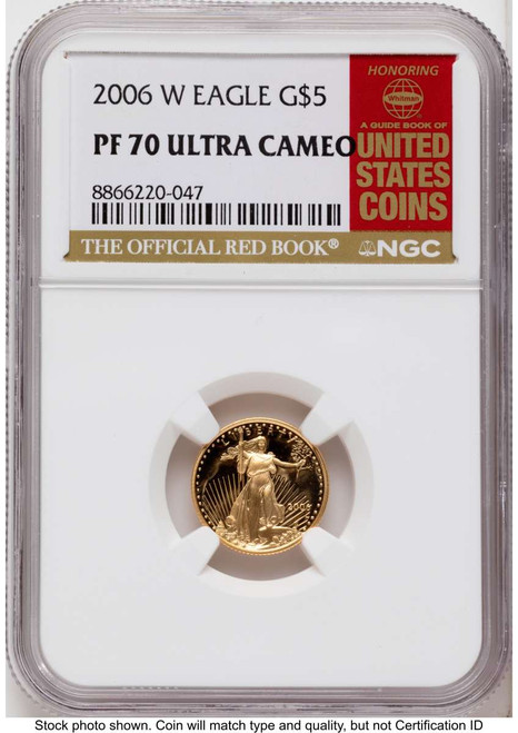 Bullionshark 2006-W $5 Proof 1/10 oz American Gold Eagle Coin NGC PF70 UCAM - HAT790187120 