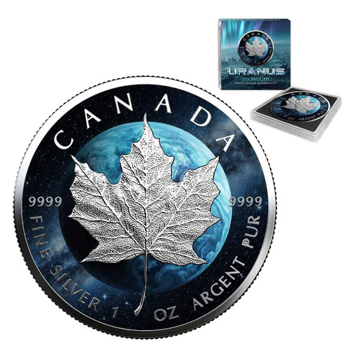 2026 Silver Maple Leaf – Uranus: Planets of the Solar System Series