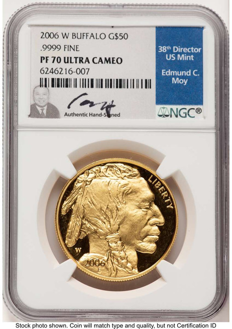 Bullionshark 2006-W $50 Proof 1 oz American Gold Buffalo Coin NGC PF70 UCAM - .9999 Fine Gold - HAT791152043 