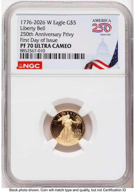 2026-W G$5 Proof 1/10 oz American Gold Eagle Coin NGC PF70 UCAM