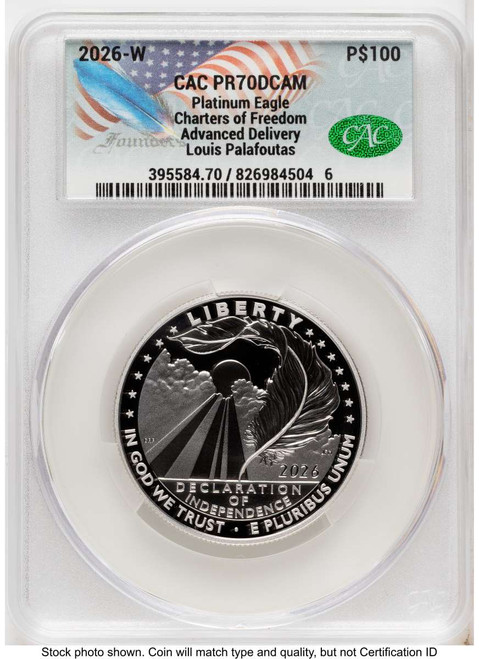 Bullionshark 2026-W G$5 Proof 1/10 oz American Gold Eagle Coin CACG PR70 DCAM - Liberty Bell 250 Privy - Advanced Release - HAT785865062 