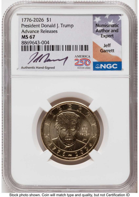 Bullionshark 2026 $1 Modern Bullion Coin NGC MS67   Donald J. Trump Semiquincentennial - HAT525414780 