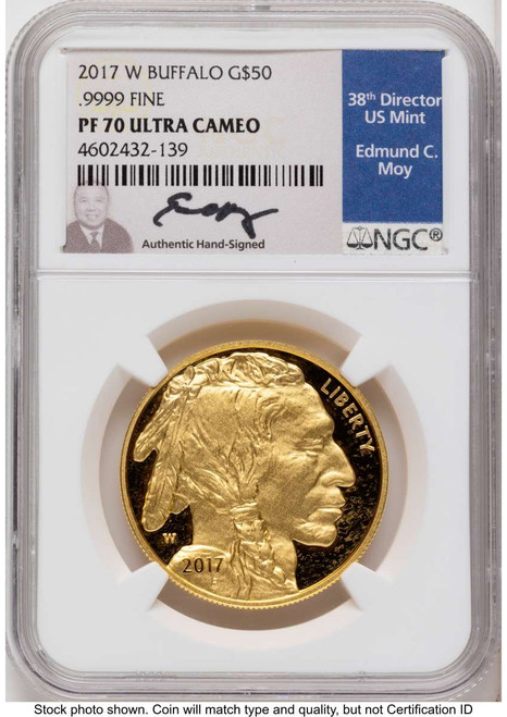 Bullionshark 2017-W G$50 Proof 1 oz American Gold Buffalo Coin NGC PF70 UCAM - HAT791152052 