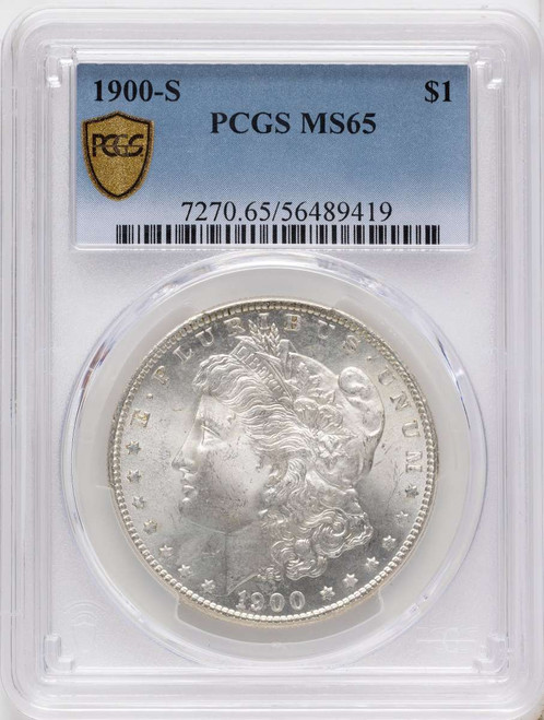 1900-S S$1 Morgan Silver Dollar Coin PCGS MS65 coin front image