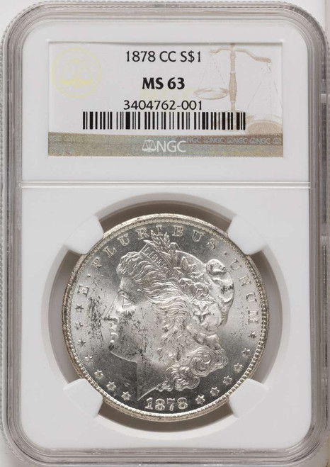 Bullionshark 1878-CC S$1 Morgan Silver Dollar Coin NGC MS63 - HAT791358007 