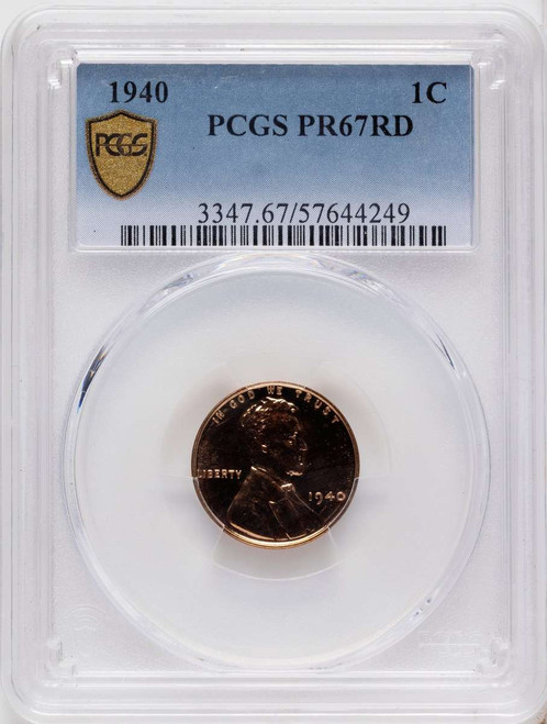 Bullionshark 1940 1C Proof Lincoln Cent Coin PCGS PR67     RD - HAT791086001 