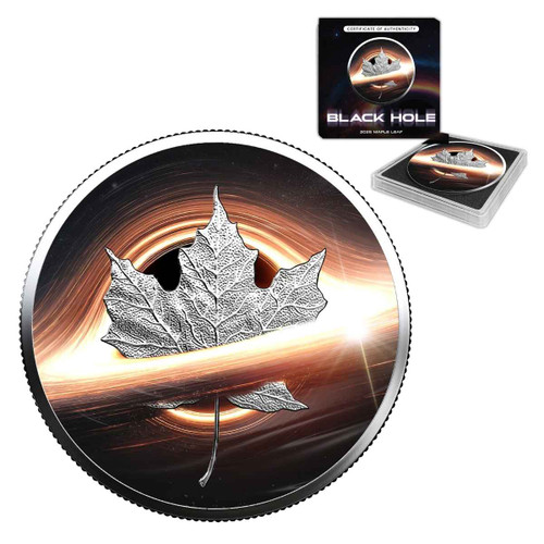  2026 Silver Maple Leaf – Black Hole Colorized Coin – Limited Edition 1 of 999 