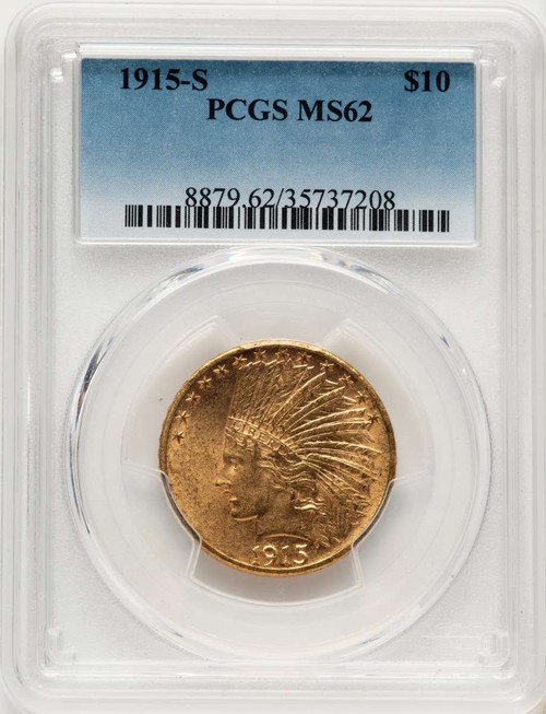Bullionshark 1915-S $10 Indian Gold Eagle Coin PCGS MS62 - HAT787819001 