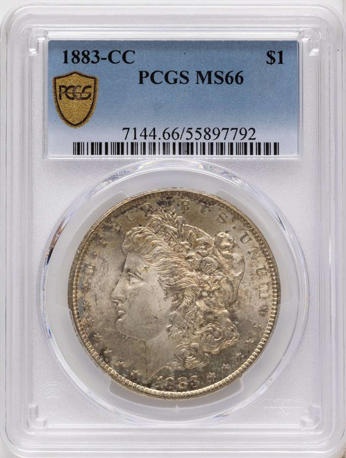 1883-CC S$1 Morgan Silver Dollar Coin PCGS MS66 coin front image