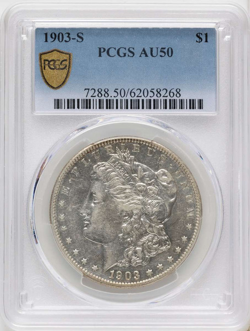 Bullionshark 1903-S S$1 Morgan Silver Dollar Coin PCGS AU50 - HAT790510055 
