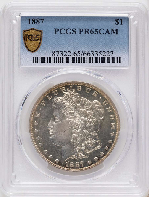 Bullionshark 1887 S$1 Proof Morgan Dollar Coin PCGS PR65 CAMEO - HAT790649007 