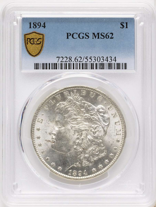 Bullionshark 1894 S$1 Morgan Silver Dollar Coin PCGS MS62 - HAT790563006 