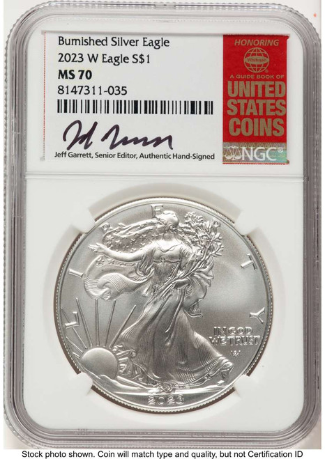 Bullionshark 2023-W S$1 Burnished American Silver Eagle Coin NGC MS70 - HAT762863041 