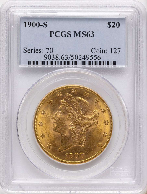 Bullionshark 1900-S $20 Gold Liberty Double Eagle PCGS MS63 - HAT790910012 