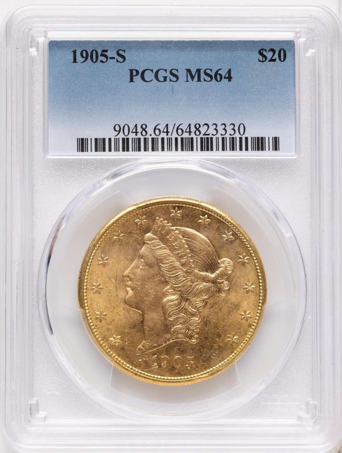 Bullionshark 1905-S $20 Gold Liberty Double Eagle PCGS MS64 - HAT789053013 