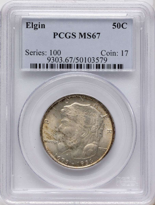 Bullionshark 1936 50C Commemorative Silver Coin PCGS MS67   Elgin - HAT790684003 
