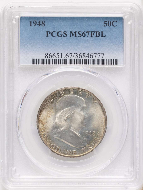 Bullionshark 1948 50C Franklin Half Dollar Coin PCGS MS67 - HAT791400005 