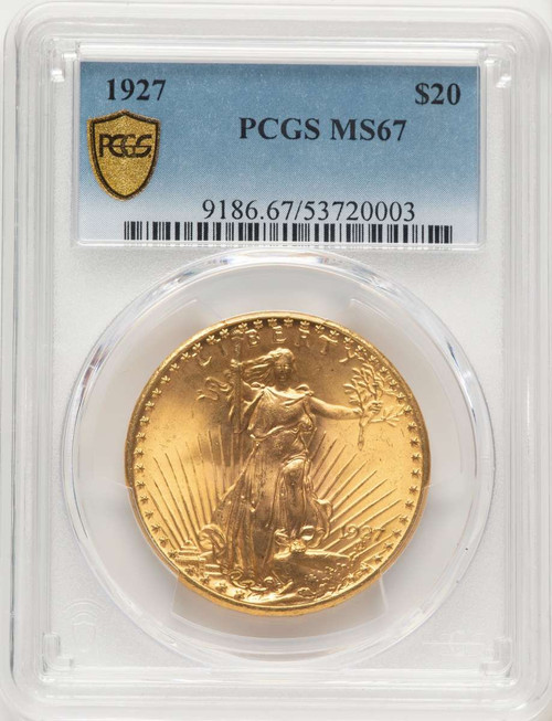 Bullionshark 1927 $20 Saint Gaudens Double Eagle PCGS MS67 - HAT177509003 