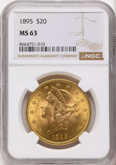 Bullionshark 1895 $20 Gold Liberty Double Eagle NGC MS63 - HAT789053012 