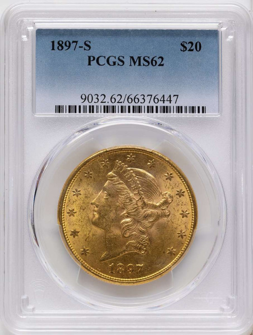 Bullionshark 1897-S $20 Gold Liberty Double Eagle PCGS MS62 - HAT171508371 