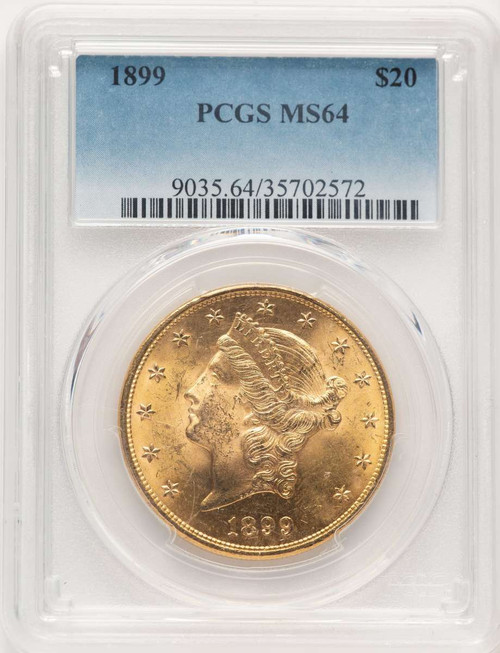 Bullionshark 1899 $20 Gold Liberty Double Eagle PCGS MS64 - HAT785331008 