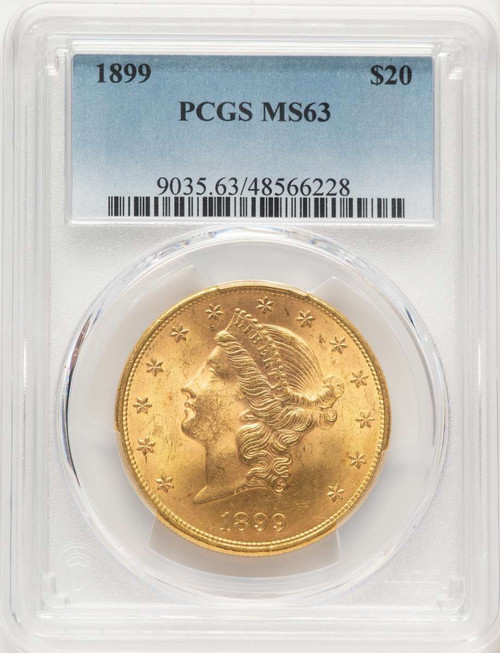 Bullionshark 1899 $20 Gold Liberty Double Eagle PCGS MS63 - HAT524824024 