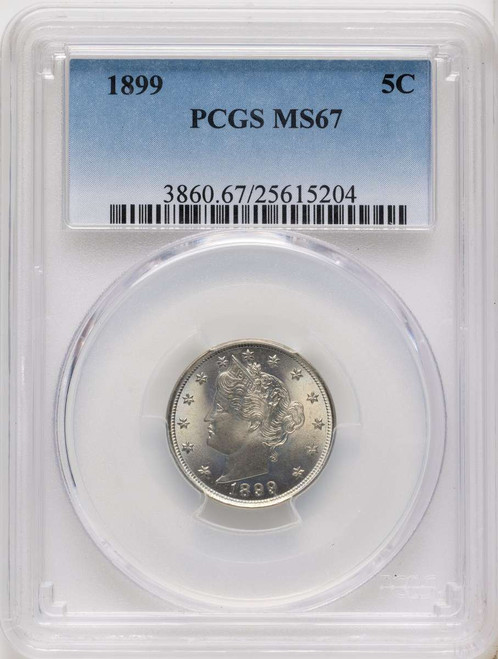 Bullionshark 1899 5C Liberty Head Nickel Coin PCGS MS67 - HAT791367010 