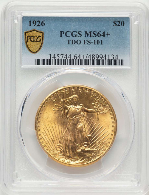 1926 $20 Saint Gaudens Double Eagle PCGS MS64   Tripled Die Obverse - FS-101 coin front image