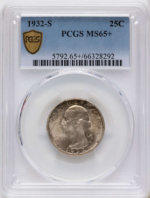 Bullionshark 1932-S 25C Washington Quarter Coin PCGS MS65  + - HAT790142002 