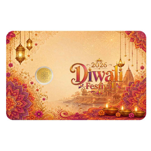 2026 Liberia $25 Diwali Festival 1/100 oz .9999 Gold Coin in Presentation Card – Mintage 888