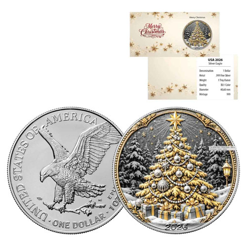 2026 American Silver Eagle 1 oz Silver “Merry Christmas”