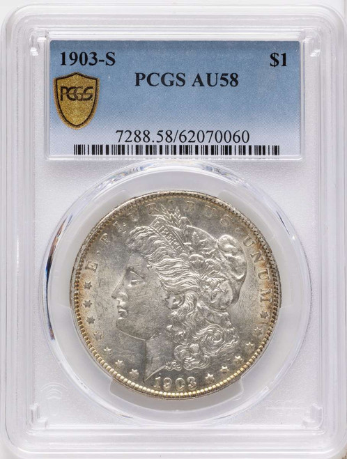 Bullionshark 1903-S S$1 Morgan Silver Dollar Coin PCGS AU58 - HAT790466061 