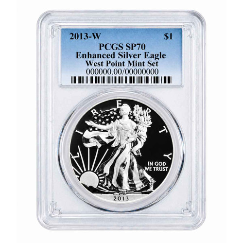 2013-W Enhanced Uncirculated American Silver Eagle PCGS SP70 – West Point Mint Set